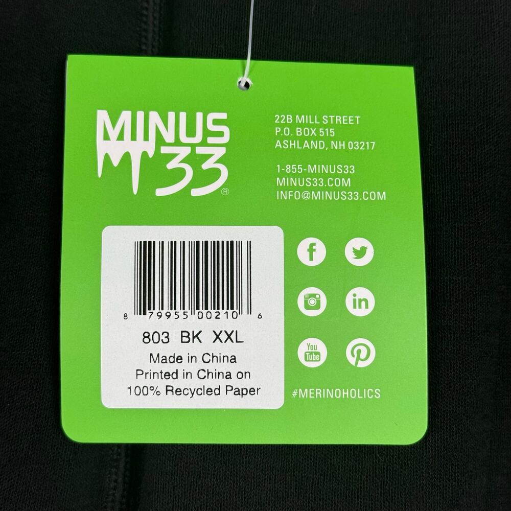 Minus 33 Women's Black Superfine Merino Wool Mid Weight Layering Bottoms NWT XXL - Picture 11 of 12